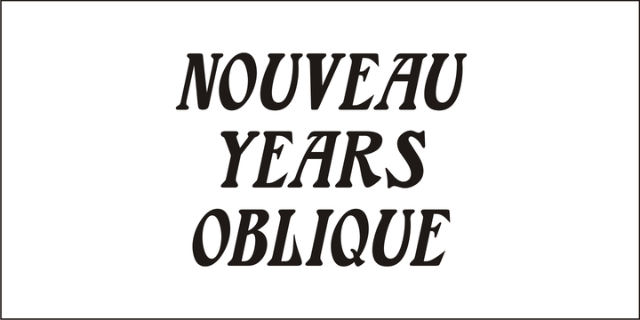 Ejemplo de fuente Nouveau Years JNL Oblique